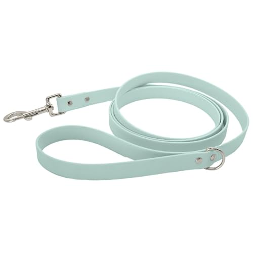 Petbo® 2m Führleine mit Handschlaufe | 19mm Breite für kleine, mittelgroße & große Hunde | weich + leicht zu säubern | Hundeleine mit 2 Meter Länge (Pastell-Blau - Gurtband) von Petbo