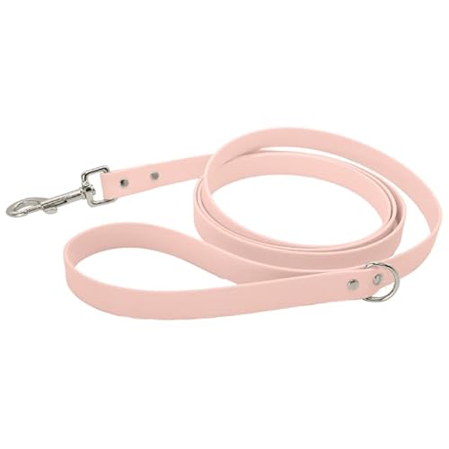 Petbo® 2m Führleine mit Handschlaufe | 19mm Breite für kleine, mittelgroße & große Hunde | weich + leicht zu säubern | Hundeleine mit 2 Meter Länge (Pastell-Rosa - Gurtband) von Petbo