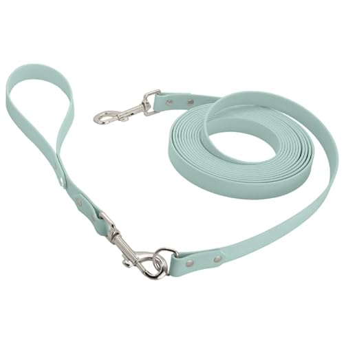 Petbo 5m Kurze Schleppleine 19mm mit abnehmbaren Kurzführer (ohne Handschlaufe/Kein Verheddern) Extra Breite 19mm für alle Hunde (Pastell-Blau - Gurtband) von Petbo