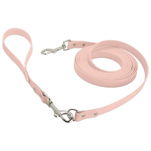 Petbo 5m Kurze Schleppleine 19mm mit abnehmbaren Kurzführer (ohne Handschlaufe/Kein Verheddern) Extra Breite 19mm für alle Hunde (Pastell-Rosa - Gurtband) von Petbo