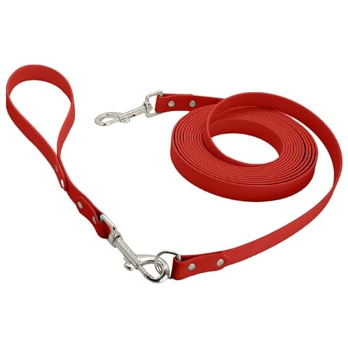 Petbo 5m Kurze Schleppleine 19mm mit abnehmbaren Kurzführer (ohne Handschlaufe/Kein Verheddern) Extra Breite 19mm für alle Hunde (Rot - Gurtband) von Petbo