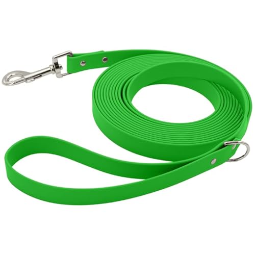 Petbo 5m Kurze Schleppleine mit Handschlaufe | Extra Bequeme 19mm Breite für alle Hunde | weich + leicht zu säubern | Hundeleine mit 5 Meter Länge (Neon-Grün - Gurtband) von Petbo