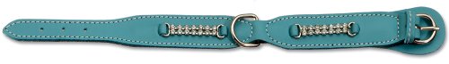 Petego La CINOPELCA Hundehalsband Gepolsterte Leder Hundehalsband in Design Farben mit Kristallen von Petego