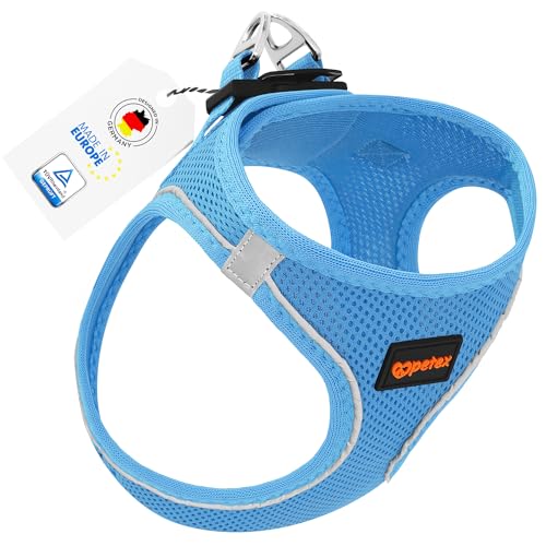 Petex Hundegeschirr für kleine & mittelgroße Hunde - TUV Geprüft - Made in Europe - Welpengeschirr mit Air Mesh Technologie - Reflektierend und Atmungsaktiv - Brustgeschirr für Hund - Dog Harness von Petex