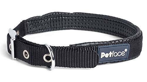 Petface Hundehalsband, wattiert, groß, schwarz von Petface