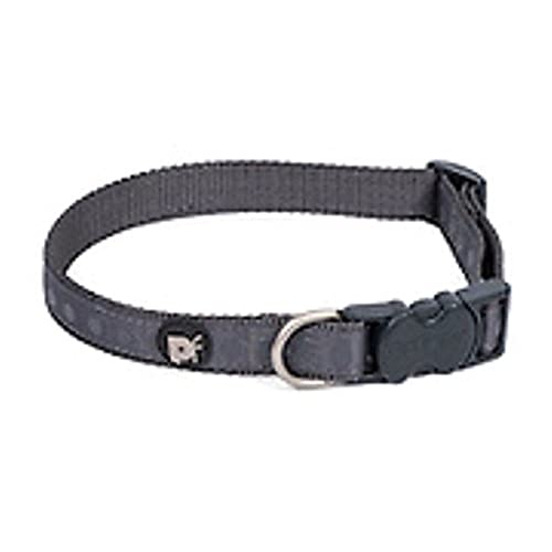 Petface Hundehalsband Ton-in-Ton mit Punkten, klein, grau von Petface