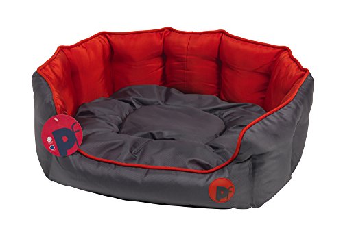 Petface Oxford - Hundebett, oval, rot, L von Petface