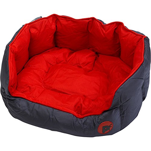 Petface Oxford - Hundebett, oval, rot, M von Petface