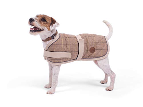 Petface Hundemantel, Tweed, 30 cm, Hellbraun von Petface