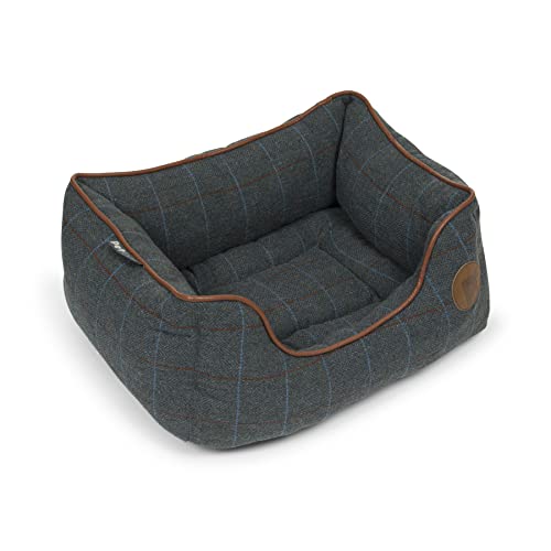 Petface Twilight Tweed Quadratisches Bett (klein) von Petface