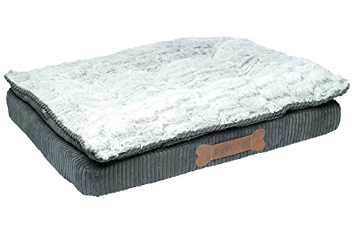 Petface Ultimate Luxury Memory Foam Bett, Grau, Größe L von Petface