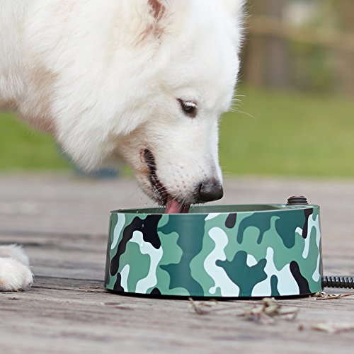 petfactors beheizbare Pet Schüssel, 2.2l Pet Outdoor Thermo-Wassernapf, 2.2 Liters (0.58 gallons), camouflage von Petfactors