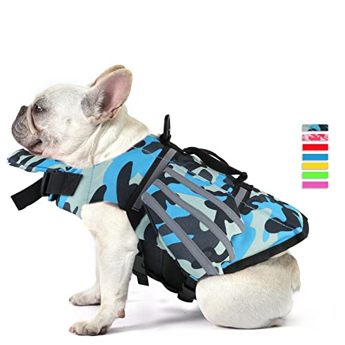 Petglad Hundeschwimmweste, Flügel-Design, Haustier-Schwimmweste, Hundeschwimmweste, Lebensretter, Badeanzug mit Griff für Schwimmbad, Strand, Bootfahren, kleine, mittelgroße und große Hunde von Petglad