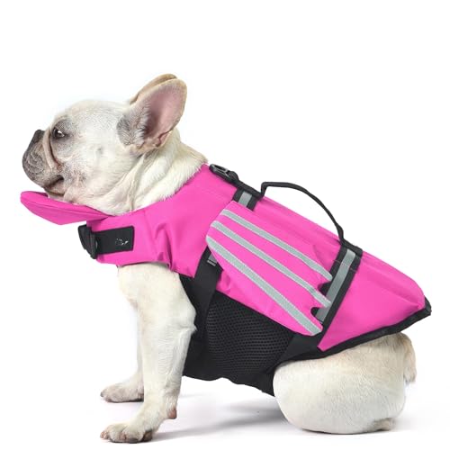 Petglad Hundeschwimmweste, Flügel Haustier Schwimmweste für Kleine Mittlere Große Hunde, Schwimmen (Rosa, XS) von Petglad