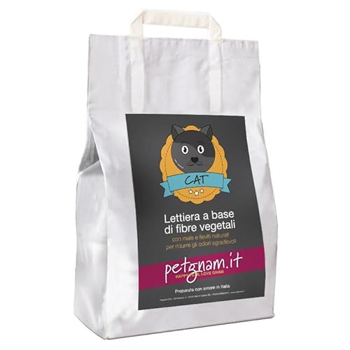 Petgnam Katzenstreu, 22 l, pflanzlicher Sand mit Gerste und Aktivkohle, klumpend, biologisch abbaubar, entsorgbar im Water Sirien WC, haftet nicht an den Pfoten der Katze von Petgnam