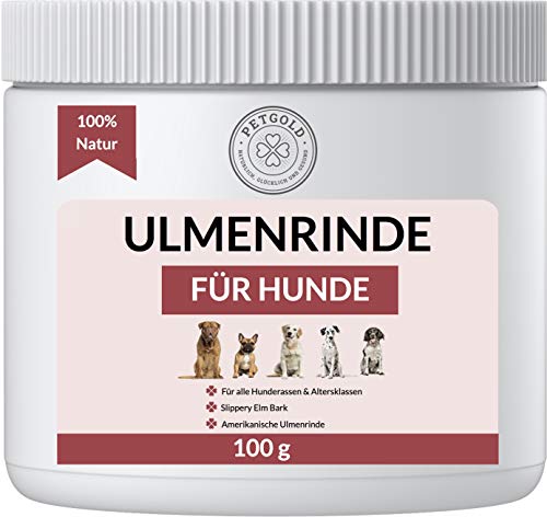 Petgold Ulmenrinde für Hunde 100g – Ulmenrinde Premium Slippery Elm Bark Pulver Ulmenrindenpulver Hund - Ulmenrindenpaste von Petgold