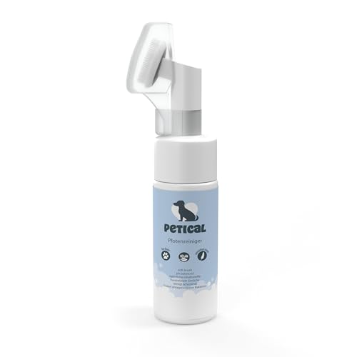 PETICAL Hunde-Pfotenreiniger I 100% vegan & ph-neutral, mit schaumigem Pflege- und Reinigungsserum, Aloe-Vera & Kokusnussöl, für saubere und gepflegte Pfoten, Pfotenreinigung Hundepflege Zubehör von Petical