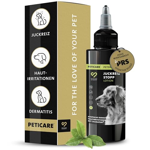 Juckreiz-Mittel für Hunde | Hochwirksam mit Calmapsin® bei atopischer Dermatitis & Haut-Irritationen | Lindert schnell & unterstützt Hautregeneration | einzigartiges PRS® System für lange Wirkung von Peticare