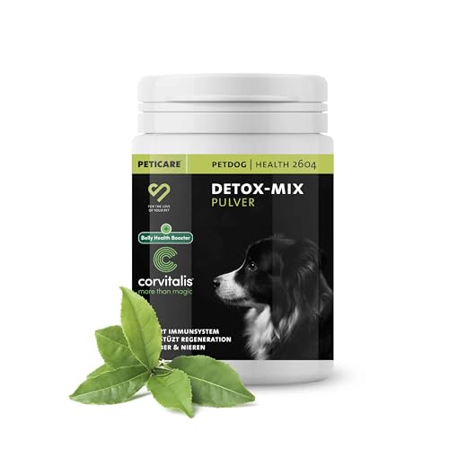 Peticare Detox Entgiftung Pulver für Hunde | Reinigende Formel unterstützt Leber & Nieren, fördert Verdauung & Immunsystem | mit Mariendistel, MSM | natürliches Ergänzungsfutter | petDog Health 2604 von Peticare