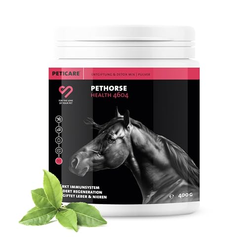 Peticare Detox-Mix Pulver für Pferde | Unterstützt Leber & Nieren, Darmfunktion | Natürliche Entgiftung für Pferde & Ponys | Pflanzliche Inhaltsstoffe, MSM & Vitamin B6 | petHorse Health 4604 von Peticare