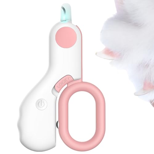 Led Pet Nail Clippers, Cat Dog Rabbit Nail Clippers for Indoor with Light, Pets Nails Trimmers (Pink) von Peticehi