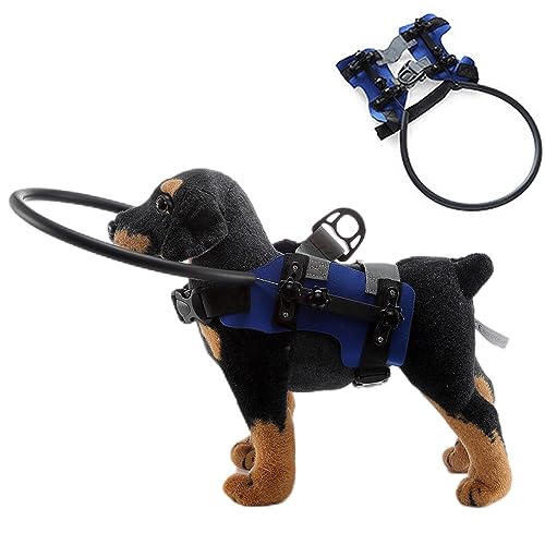 Blind Dog Harness Guiding Device, Blind Dog Halo, Upgrade Pet Anti Collision Ring Blind Dog Accessories with Reflective Strips and Telescopic Adjusters for Protective & Build Confidence von Petific