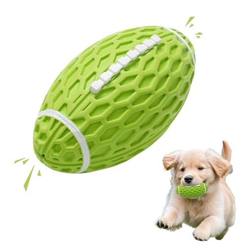 Petinstinct Hundespielzeug, Rugby-Hundespielzeug für aggressive Kauer, robustes Gummi, langlebiges und unzerstörbares Fußball-Hundespielzeug für kleine, mittelgroße Hunderassen, Kauspielzeug, grün, von Petinstinct