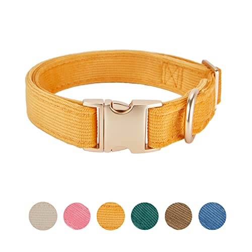 Petiry Cord-Hundehalsband, super weich und zuverlässig für mittelgroße Hunde (Orange, Größe M: 30,5–48,3 cm) von Petiry