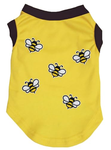 Petitebella Group of Little Bees Hunde-Shirt für Welpen, Gelb/Schwarz, Größe M von Petitebella