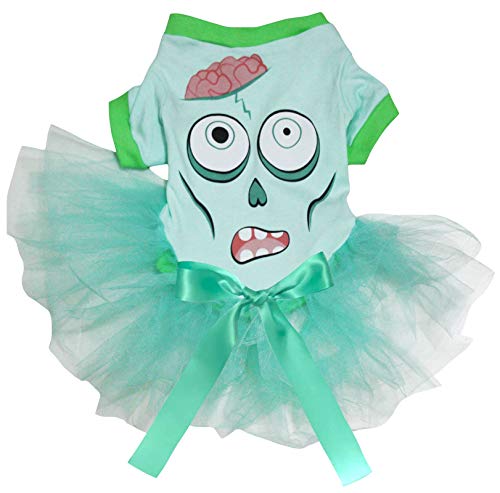 Petitebella Halloween-Kleid mit Tutu, Hundeanzug für Welpen und Hunde, Medium, Zombie von Petitebella