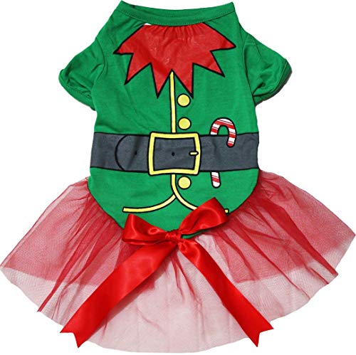 Petitebella Hundekleid für Welpen, Weihnachtsmann, Größe M von Petitebella