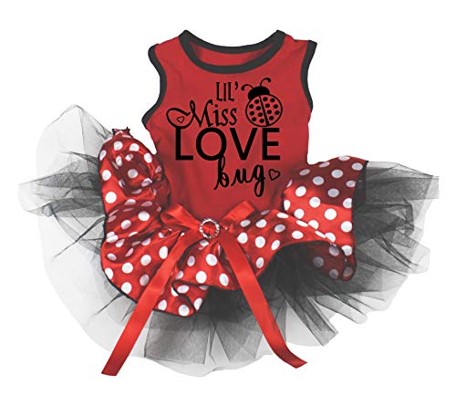 Petitebella Li Miss Love Bug Hundekleid, gepunktet, Rot, XXX-Large, rot von Petitebella