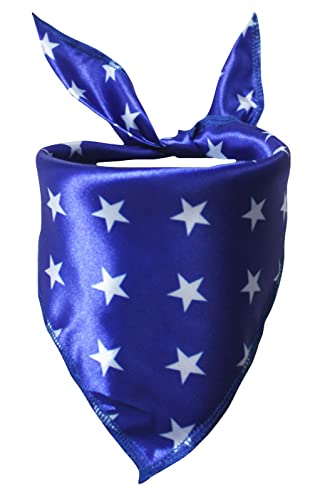 Petitebella Patriotic Stars Haustier-Halstuch, Blau/Weiß, Größe L von Petitebella