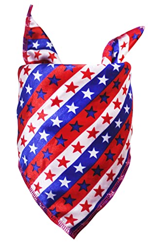 Petitebella Patriotic Stars Haustier-Halstuch, gestreift, Größe L von Petitebella