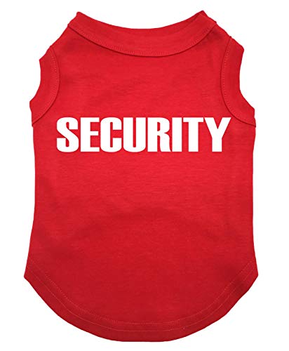Petitebella Security Guard Hunde-Shirt, Rot, Größe XL von Petitebella