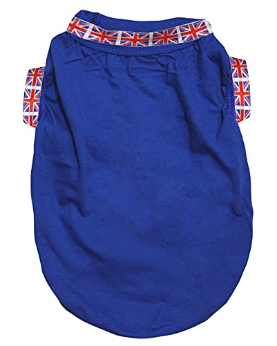 Petitebelle Britain Hunde-Shirt, gesäumt, Größe XXXL, Blau von Petitebelle