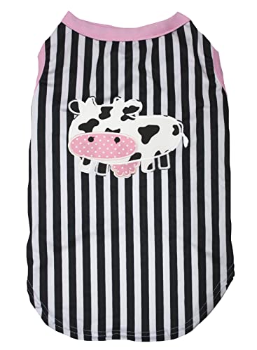 Petitebelle Dairy Cow Hundehemd, gestreift, Größe S von Petitebelle