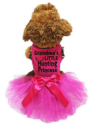 Petitebelle Grandma's Little Hunting Princess Hundekleid, Hot Pink / Hot Pink, Größe L von Petitebelle