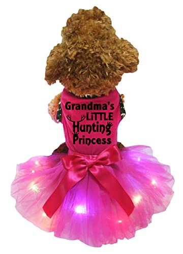 Petitebelle Grandma's Little Jagdprinzessin Welpen-Kleid, Hot Pink / Hot Pink LED, Größe XL (UK) von Petitebelle