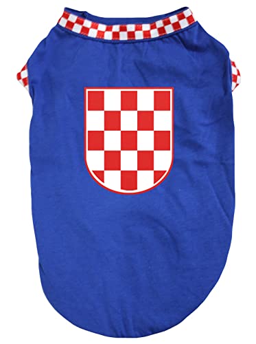 Petitebelle Hunde-Shirt mit Kroatien-Flagge, Blau, XXX-Large von Petitebelle