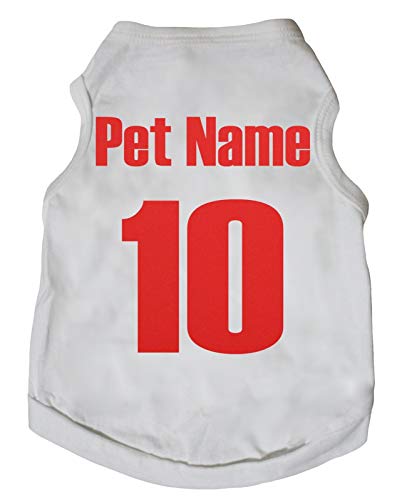 Petitebelle Personalisieren Nationales Thema Hundewelpen-Shirt (England, XXX-Large) von Petitebelle