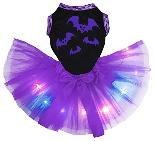 Petitebelle Hundekleid für Welpen, Fledermäuse, Schwarz/Violett, Größe XS von Petitebelle