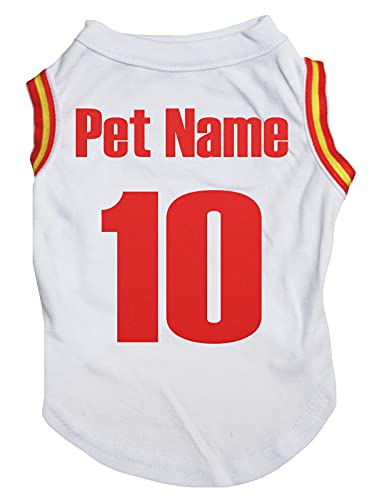 Petitebelle Personalisieren Nationales Thema Hundewelpen-Shirt (Spanien-3, X-Small) von Petitebelle