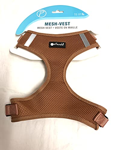 Petlando Brustgeschirr Mesh Vest Cognac L (Halsumfang 37-44 cm, Brustumfang 50-68 cm) von Petlando