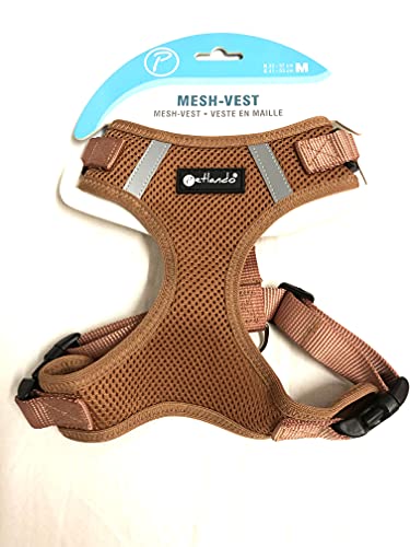 Petlando Brustgeschirr Mesh Vest Cognac M (Halsumfang 32-37 cm, Brustumfang 41-53 cm) von Petlando