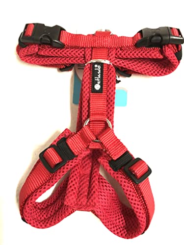 Petlando Brustgeschirr Mesh Y-Comfort XS Rot (Halsumfang 28-52 cm, Brustumfang 32-50 cm) von Guoml