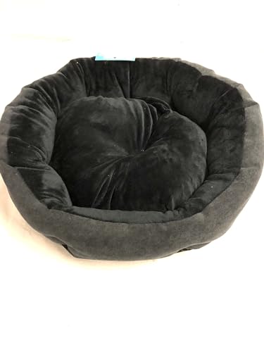 Petlando Hundebett Montreal S schwarz 45 x 40 x 16 cm (Innenkissen wendbar) von Petlando