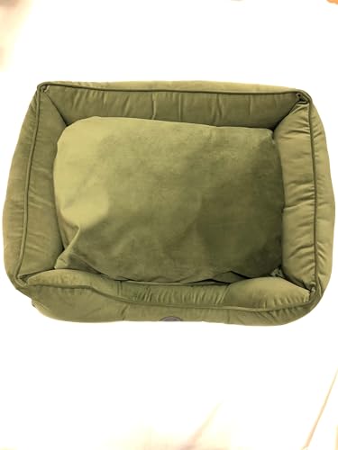 Petlando Hundebett Paul S olivgrün 75 x 60 x 17 cm (Bezug waschbar bei 30 ° C) von Petlando