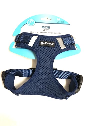 Petlando Hundebrustgeschirr Mesh Vest Navy M (Halsumfang 32-37 cm, Brustumfang 41-53 cm) von Petlando