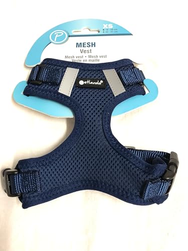 Petlando Hundebrustgeschirr Mesh Vest Navy XS (Halsumfang 18-26 cm, Brustumfang 32-41 cm) von Petlando